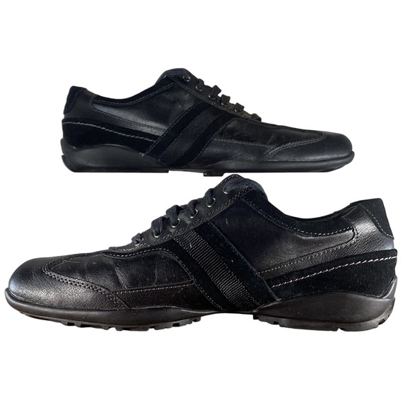 Calvin Klein Other - Calvin Klein Black Leather Sneakers‎ Mens 11.5M Casual Lace Up Shoes